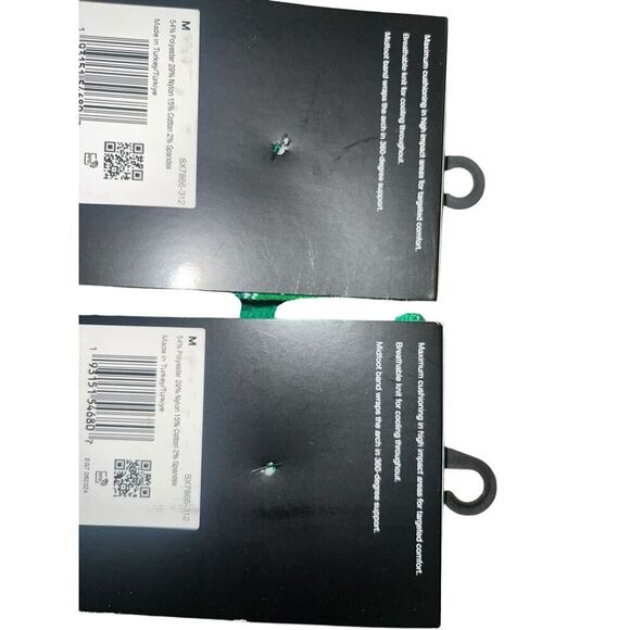 2 Nike ELITE Crew Basketball Socks CHRISTMAS green dri fit santa holidays W6-10 - Picture 2 of 3
